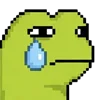 😢 Эмодзи «meme pixel frog» для Telegram