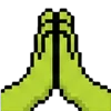 🙏 Эмодзи «meme pixel frog» для Telegram