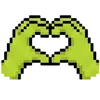 🫶 Эмодзи «meme pixel frog» для Telegram
