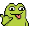 😛 Эмодзи «meme pixel frog» для Telegram