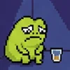 😭 Эмодзи «meme pixel frog» для Telegram