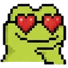 😍 Эмодзи «meme pixel frog» для Telegram