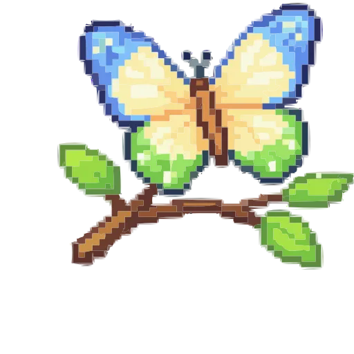🦋 Эмодзи «Пиксельная Весна» для Telegram
