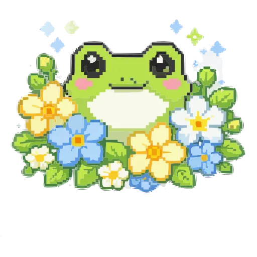 🐸 Эмодзи «Пиксельная Весна» для Telegram