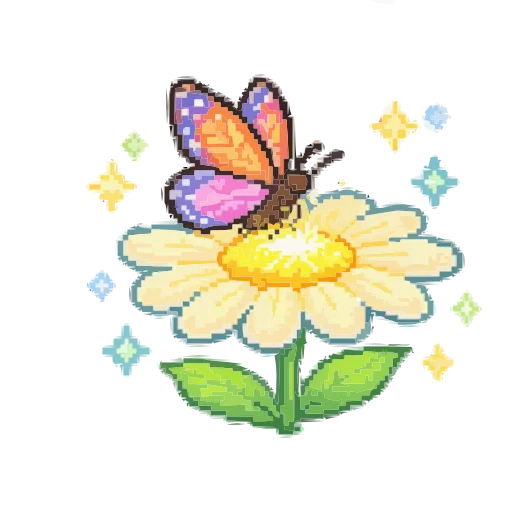 🦋 Эмодзи «Пиксельная Весна» для Telegram
