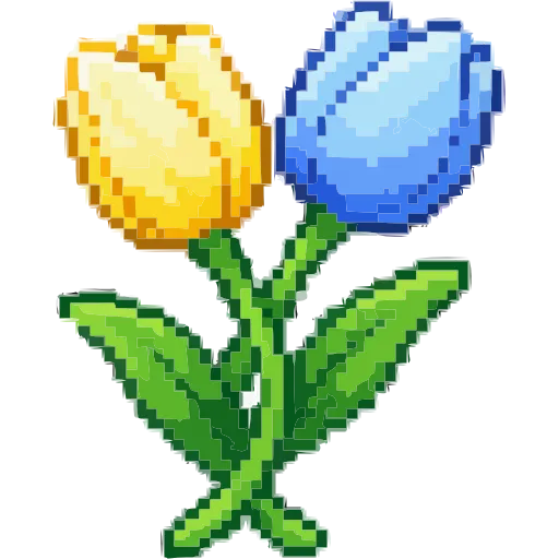 🌷 Эмодзи «Пиксельная Весна» для Telegram