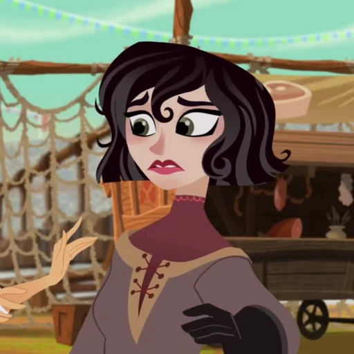 🖤 Стикер «Cassandra Rapunzels Tangled Adventure» для Telegram
