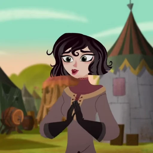 🖤 Стикер «Cassandra Rapunzels Tangled Adventure» для Telegram
