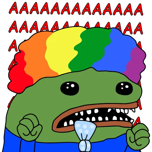 😠 Стикер «Planet of the Jellyfish Honka Pepe» для Telegram