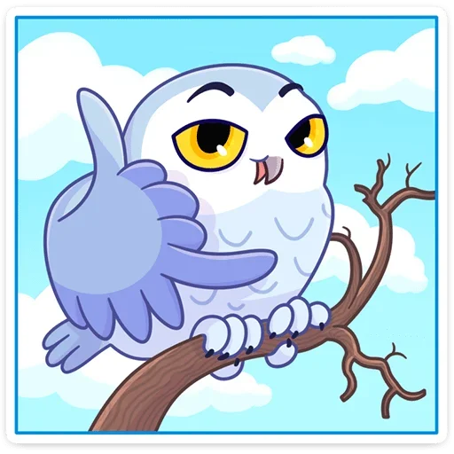 🤙 Стикер «Сова Плюша» для Telegram