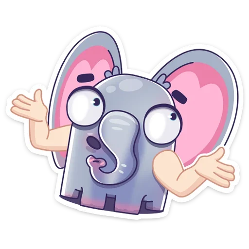 🤪 Стикер «Подозрительный Слон» для Telegram