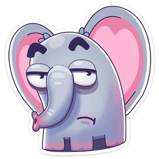 🥰 Стикер «Подозрительный Слон» для Telegram