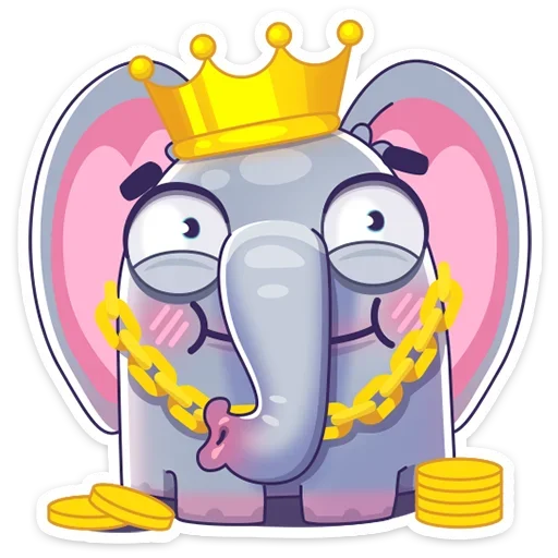 😭 Стикер «Подозрительный Слон» для Telegram