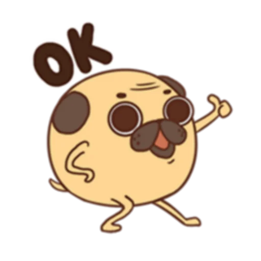 👌 Стикер «Poggo the Pug (FULL) [英文]» для Telegram
