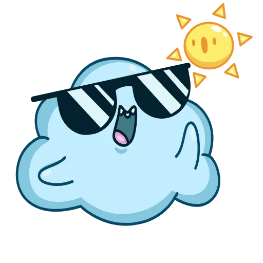 😜 Стикер «Погодное облачко» для Telegram