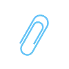 📎 Эмодзи «Голубые буквы и иконки» для Telegram