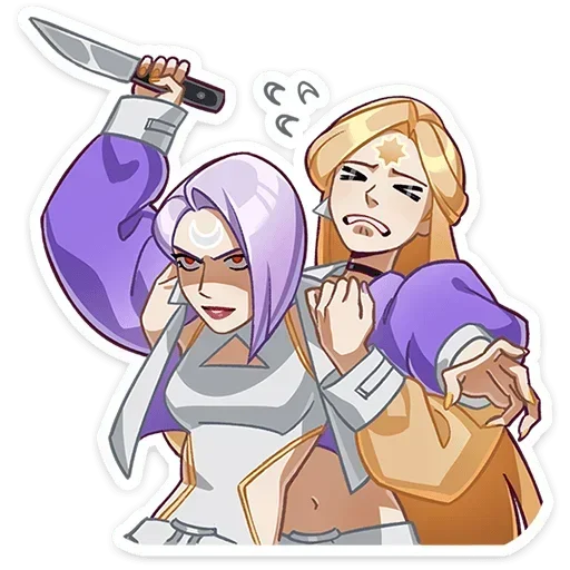 🔪 Стикер «Полли и Кастория» для Telegram