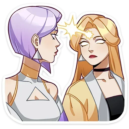 👩‍❤️‍👨 Стикер «Полли и Кастория» для Telegram