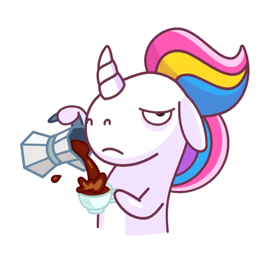☕️ Эмодзи «Поникорн» для Telegram