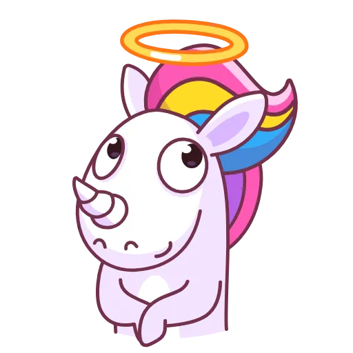 😇 Эмодзи «Поникорн» для Telegram