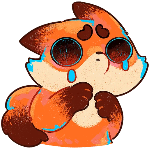 🦊 Стикер «Пуфик Без Текста» для Telegram