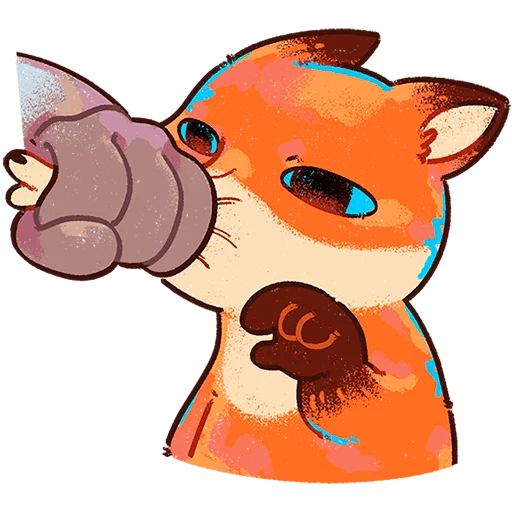 🦊 Стикер «Пуфик Без Текста» для Telegram