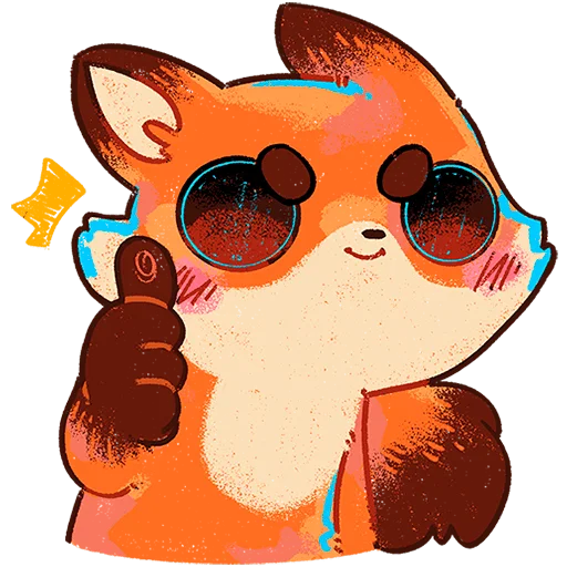 🦊 Стикер «Пуфик Без Текста» для Telegram
