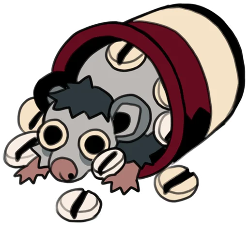 Стикерпак love_is_stored_in_the_possum для Telegram