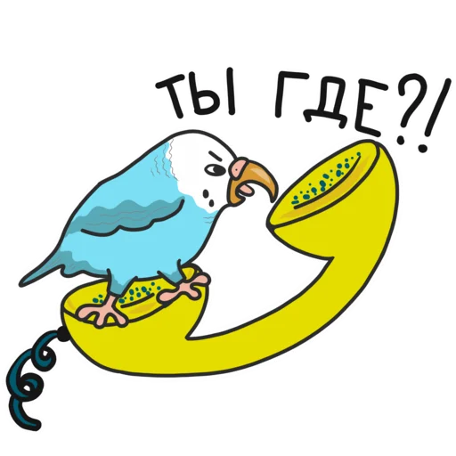 📞 Стикер «Попуг» для Telegram