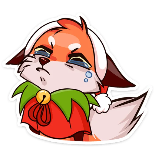 😭 Стикер «Праздничная Паппи» для Telegram