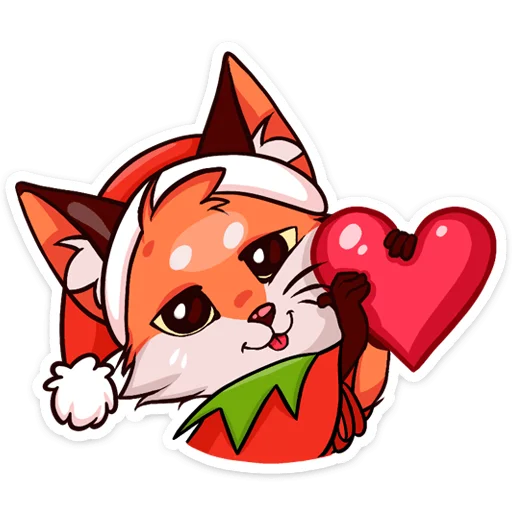 ❤️ Стикер «Праздничная Паппи» для Telegram
