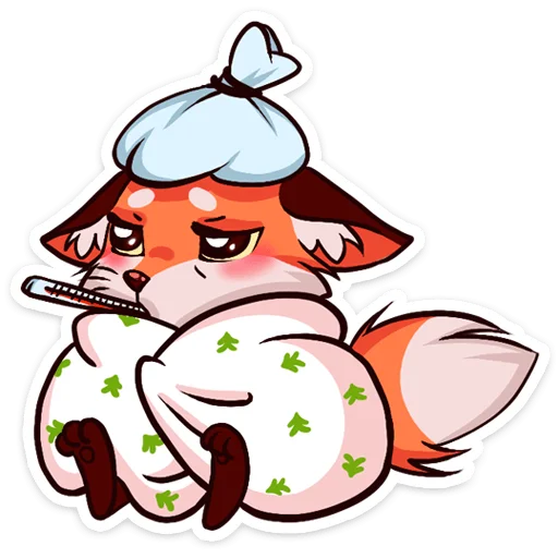 😷 Стикер «Праздничная Паппи» для Telegram