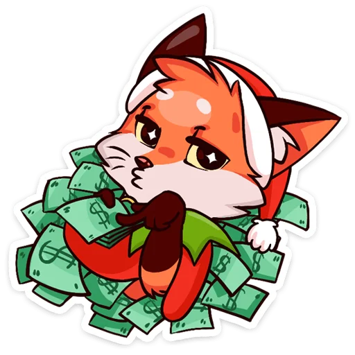 🤑 Стикер «Праздничная Паппи» для Telegram