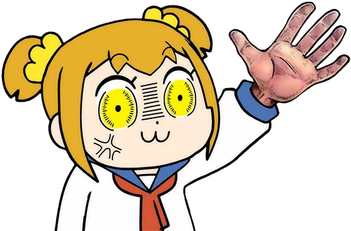 😠 Стикер «Pop Team Epic Anime» для Telegram