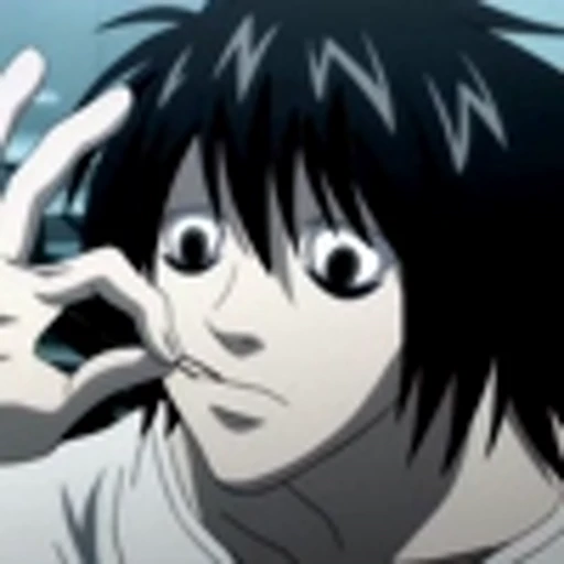 😋 Эмодзи «L Lawliet Death NoteЭл Тетрадь смерти» для Telegram
