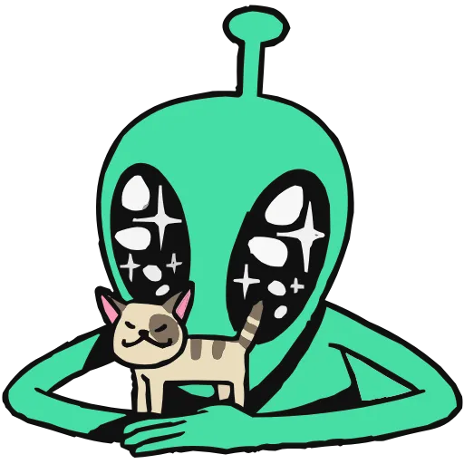 🛸 Эмодзи «Пак с пришельцем» для Telegram