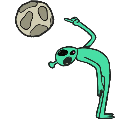 🛸 Эмодзи «Пак с пришельцем» для Telegram
