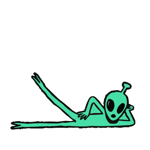 🛸 Эмодзи «Пак с пришельцем» для Telegram