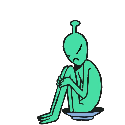 🛸 Эмодзи «Пак с пришельцем» для Telegram