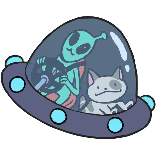 🛸 Эмодзи «Пак с пришельцем» для Telegram