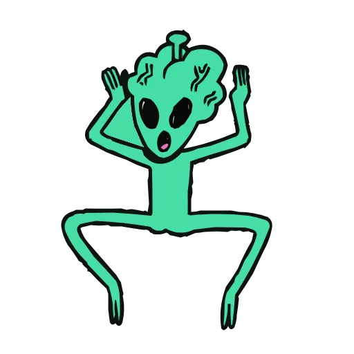 🛸 Эмодзи «Пак с пришельцем» для Telegram
