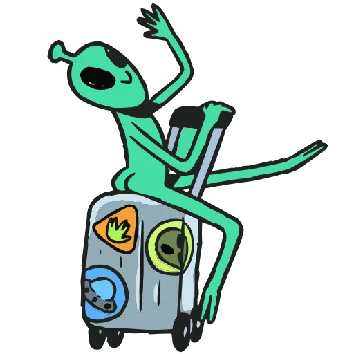 🛸 Эмодзи «Пак с пришельцем» для Telegram