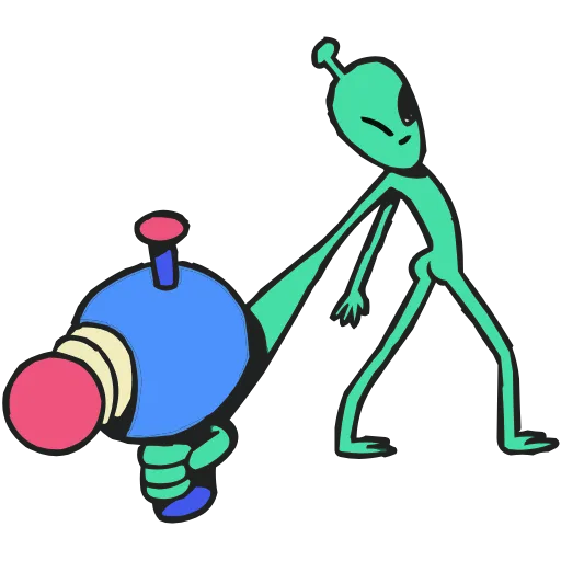 🛸 Эмодзи «Пак с пришельцем» для Telegram