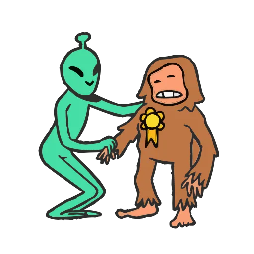 🛸 Эмодзи «Пак с пришельцем» для Telegram