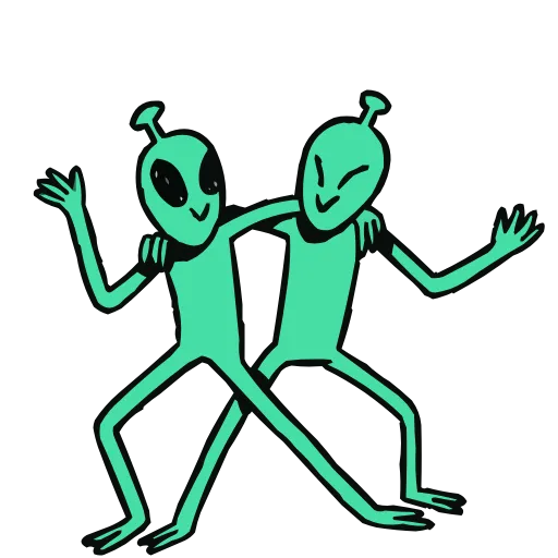 🛸 Эмодзи «Пак с пришельцем» для Telegram