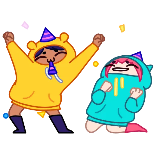 🎉 Эмодзи «Pretty Friends» для Telegram