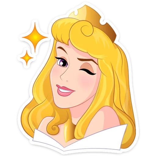 😉 Стикер «Принцесса Аврора» для Telegram