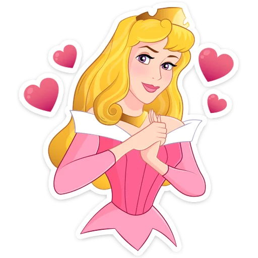 ❤ Стикер «Принцесса Аврора» для Telegram