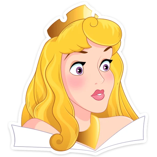 😳 Стикер «Принцесса Аврора» для Telegram