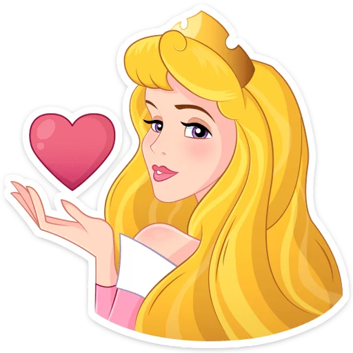 ❤ Стикер «Принцесса Аврора» для Telegram